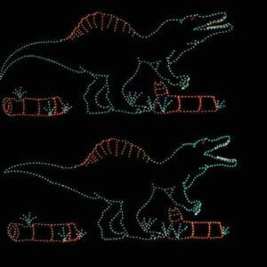 17' Animated Spinosaurus Holiday Light Display