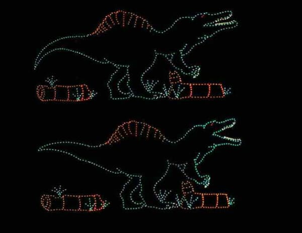 17' Animated Spinosaurus Holiday Light Display
