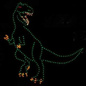 16' Animated T-Rex Holiday Light Display