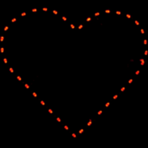 4' Heart Holiday Light Display