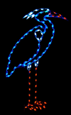 7' Blue Heron Holiday Light Display