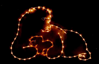5' Bear With Cub Holiday Light Display