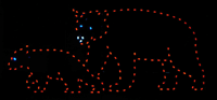 6' Bear And Cub Walking Holiday Light Display
