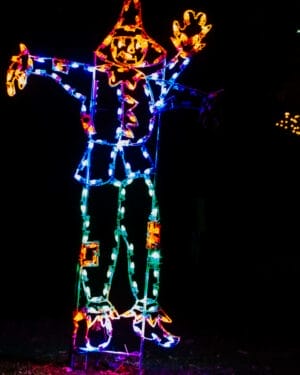7' Animated Scarecrow Halloween Light Display