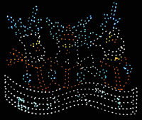 11' Deer Carolers Animated Holiday Light Display