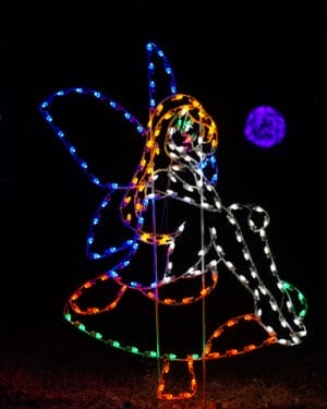 7.5' Fairy Sitting On A Mushroom Holiday Light Display