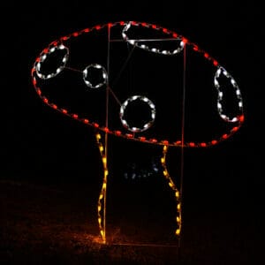 6' Mushroom Holiday Light Display