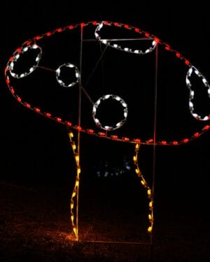3' Mushroom Holiday Light Display