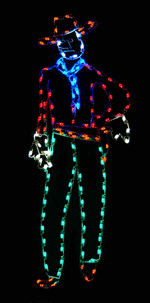 8' Cowboy With A Gun Holiday Light Display