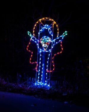 7' Dracula with Animated Bat Halloween Light Display