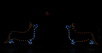 4' Corgi Pair With Animated Ball Holiday Light Display