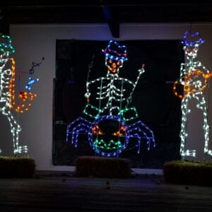 8' Animated Skeleton Band Halloween Light Display
