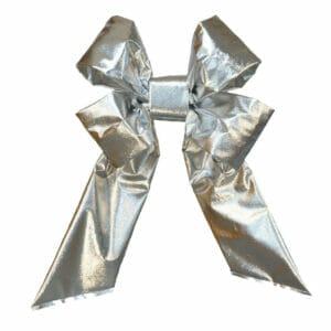 12" MYLAR SILVER CHRISTMAS BOW