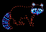 4' Raccoon Holiday Light Display