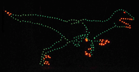 12' Running Raptor Holiday Light Display