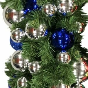 16" SILVER AND BLUE BULLPINE TWO TONE GARLAND