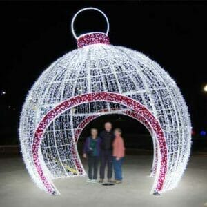 18' Tilted Walkthrough Ornament Holiday Light Display