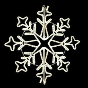 36" Warm White Aspen Snowflake