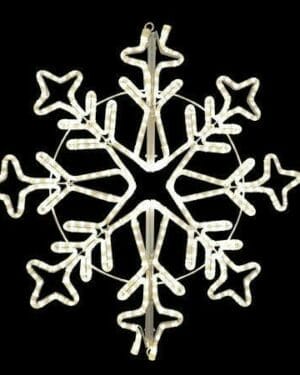 36" Warm White Aspen Snowflake