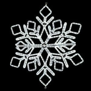 36" Pure White Aspen Snowflake
