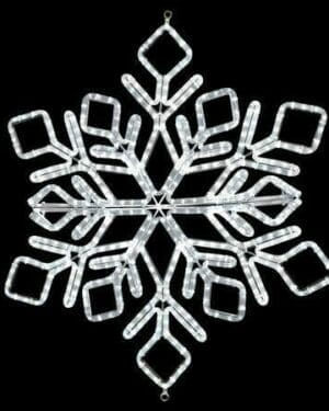 36" Pure White Aspen Snowflake