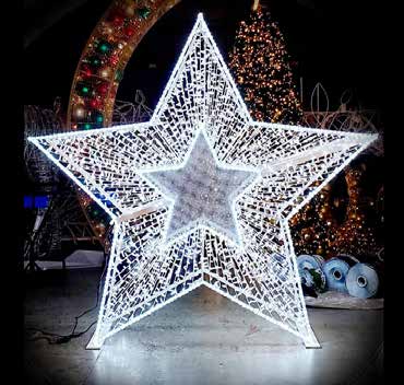 Indoor Outdoor Glittered Snowflakes Christmas Ornaments 12in