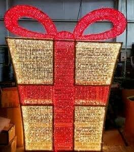 3D Gift Box Holiday Light Display