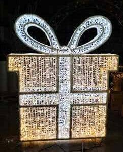 4' Majestic Gift Box Holiday Light Display