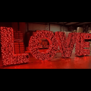 6' Love Garland Letter Dimensional Display