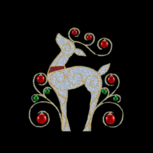 6.5' Reindeer With Ornamentation Holiday Display