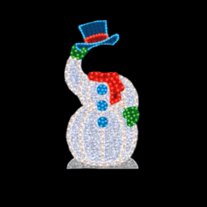 Snowdaddy With Tipping Hat Child-size Photo Op Holiday Light Display
