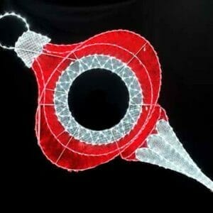 11' Finial Ornament Photo Frame Holiday Light Display