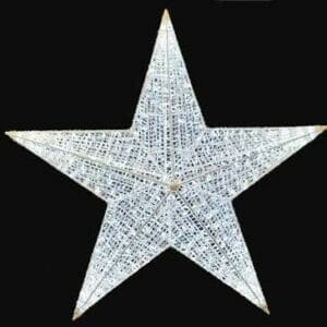 7' Full 3D PVC Mesh Star Holiday Lighting Display