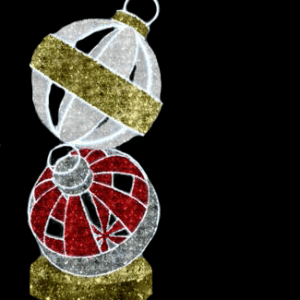 7' 2 Ornament Tower Holiday Light Display