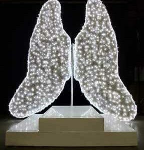10' Heavenly Angel Wings Selfie Station Holiday Light Display