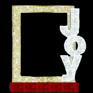 Joy Picture Frame Photo Op Holiday Light Display