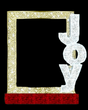 Joy Picture Frame Photo Op Holiday Light Display