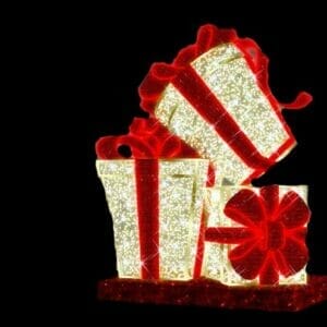 13.5' Mesh Gift Box Stack Holiday Light Display