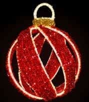30" Spiral Ornament Holiday Light Display