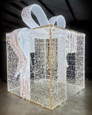 This 13' Walkthrough Gift Box Holiday Light Display
