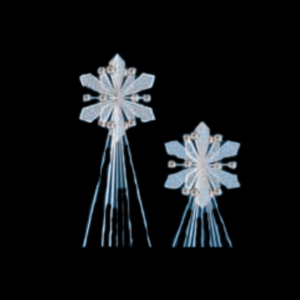 5.75' Standing Snowflake Décor With Ornamentation