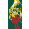 French Horn With Bow Street Banner 02307