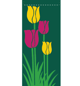 Tulip Time In Spring Street Banner 02350