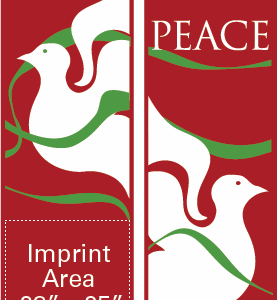 White Doves Of Peace Street Banner Set 06229