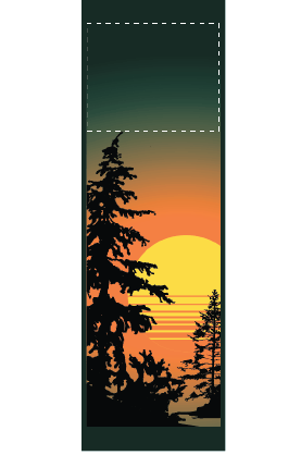 Autumn Lake Sunset Street Banner 06307