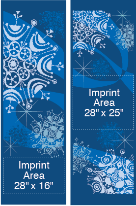 Swirling Snow At Night Street Banner Set 07321