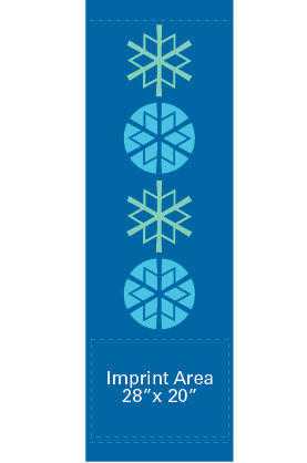 Stacked Snowflakes Street Banner 08223