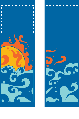 Sun And Sea Swirls Street Banner Set 08301