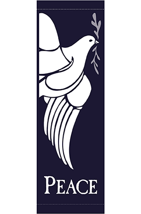 Classic White Holiday Dove Street Banner 09116