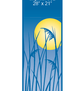 Summer Reeds At Night Street Banner 09210
